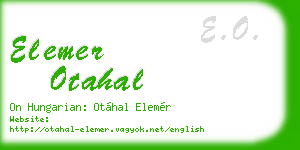 elemer otahal business card